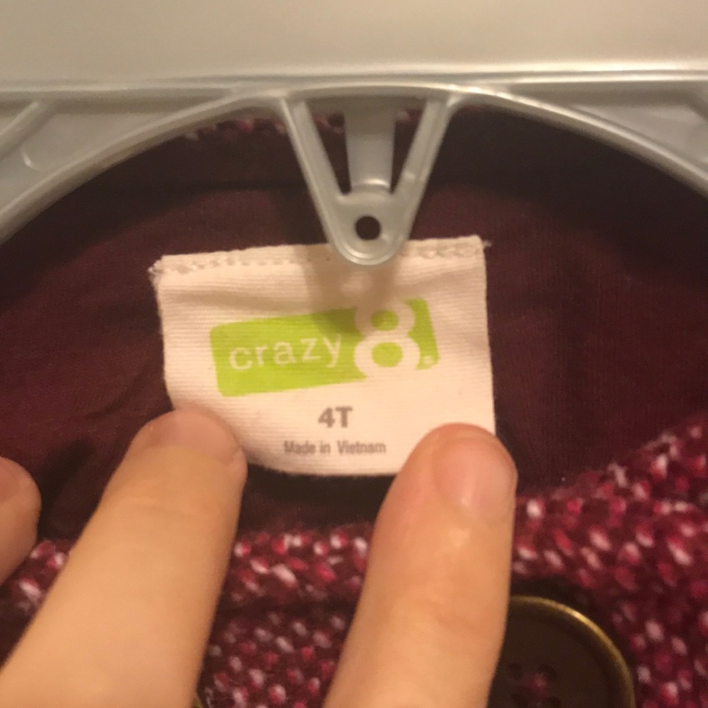 Crazy 8 Tweed Coat 4T - Picture 2 of 4